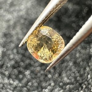 0.65Cts NaturaL Burma (Myanmar)Yellow color Danburite Cushion Cut Loose Gemstone